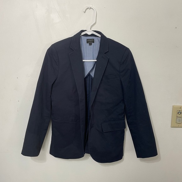 J.Crew Other - Crewcuts J.Crew Boys Thompson Blazer Navy Blue Cotton Suit Jacket Size 12